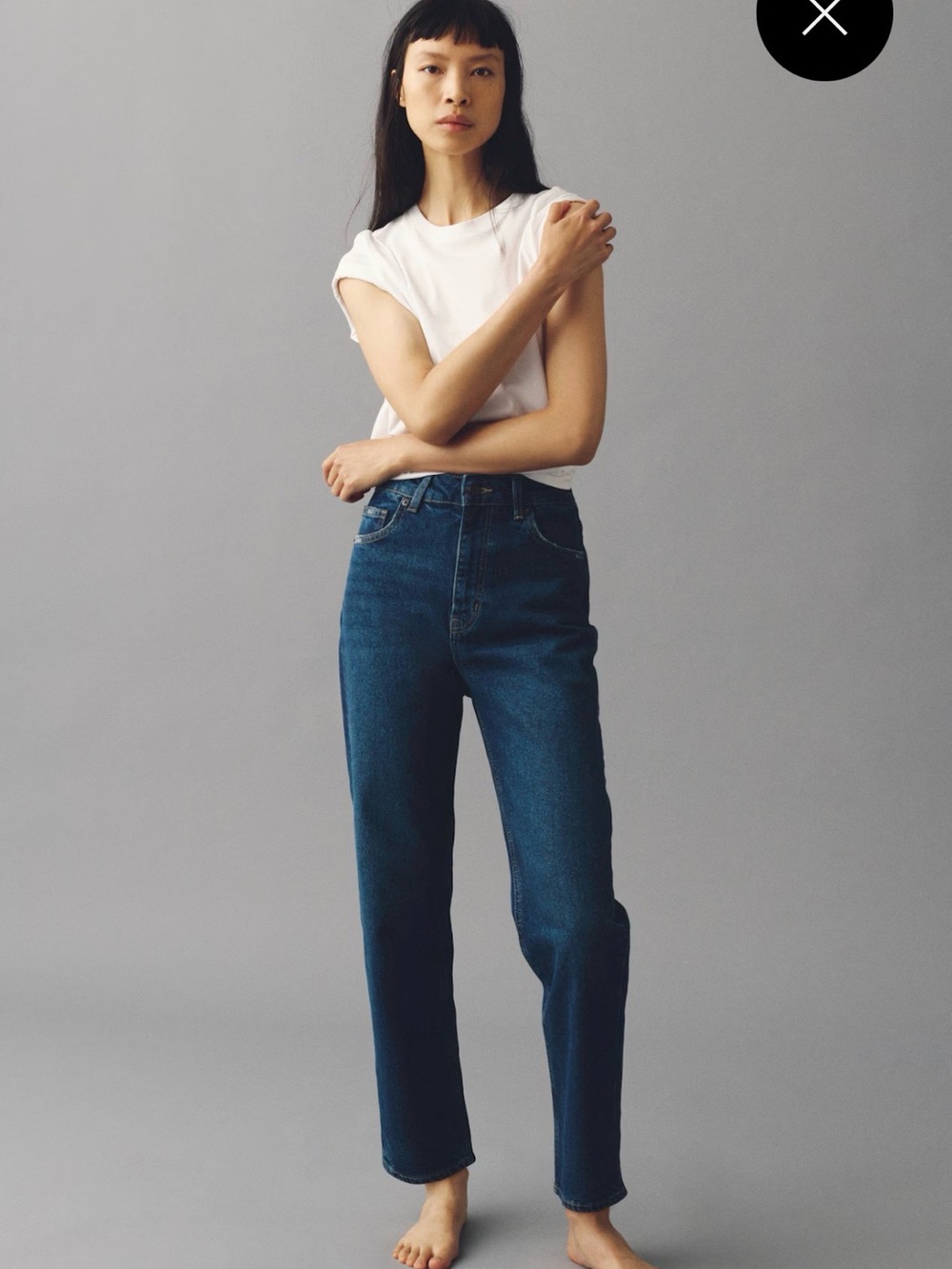 H&M Mom Slim High Waist Ankle Jean 4 BNWT vintage blue denim crop perfect Jean